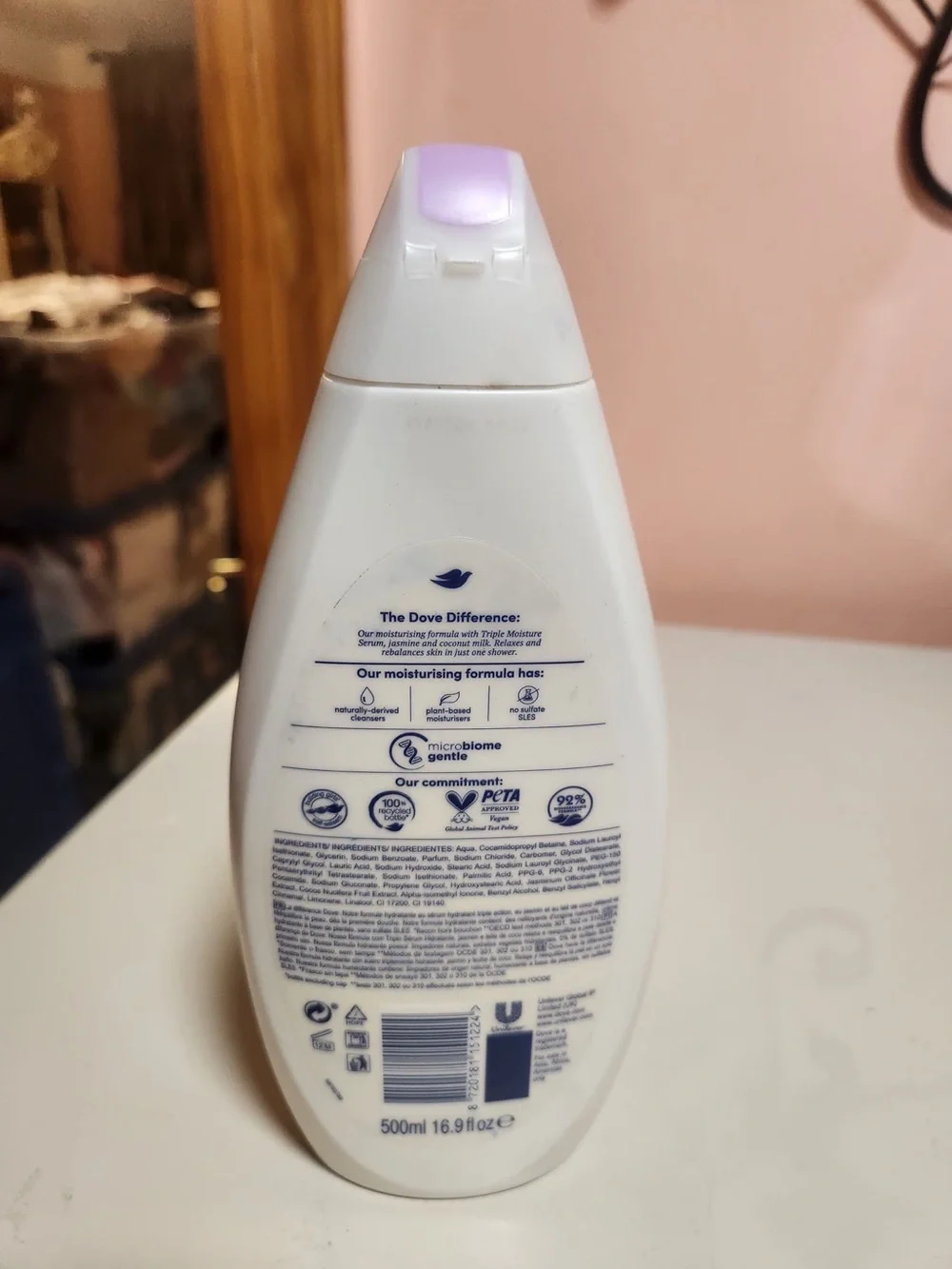 Dove Relaxing Body Wash, Jasmine & Coconut Milk, Vegan, 0% Sulfate, 16.9